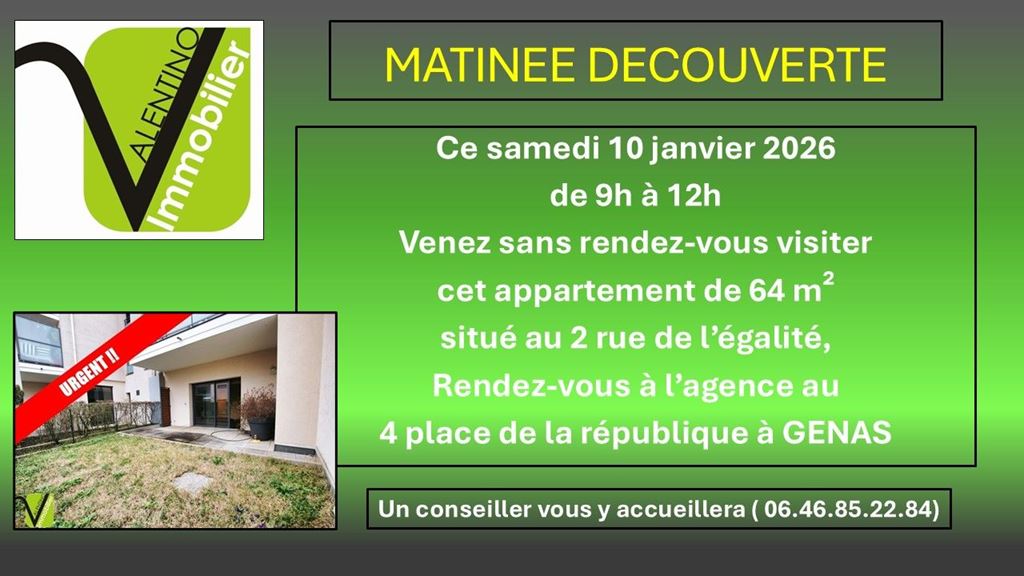 Appartement T3 GENAS 287000€ Valentino Immobilier Appartement T3 GENAS 287000€ Valentino Immobilier