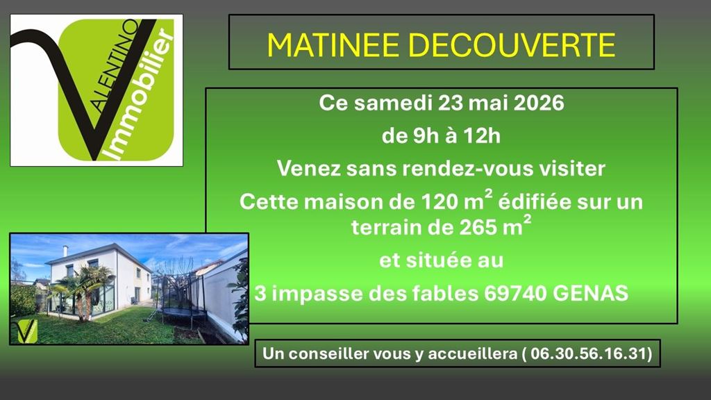 Maison GENAS 469000€ Valentino Immobilier