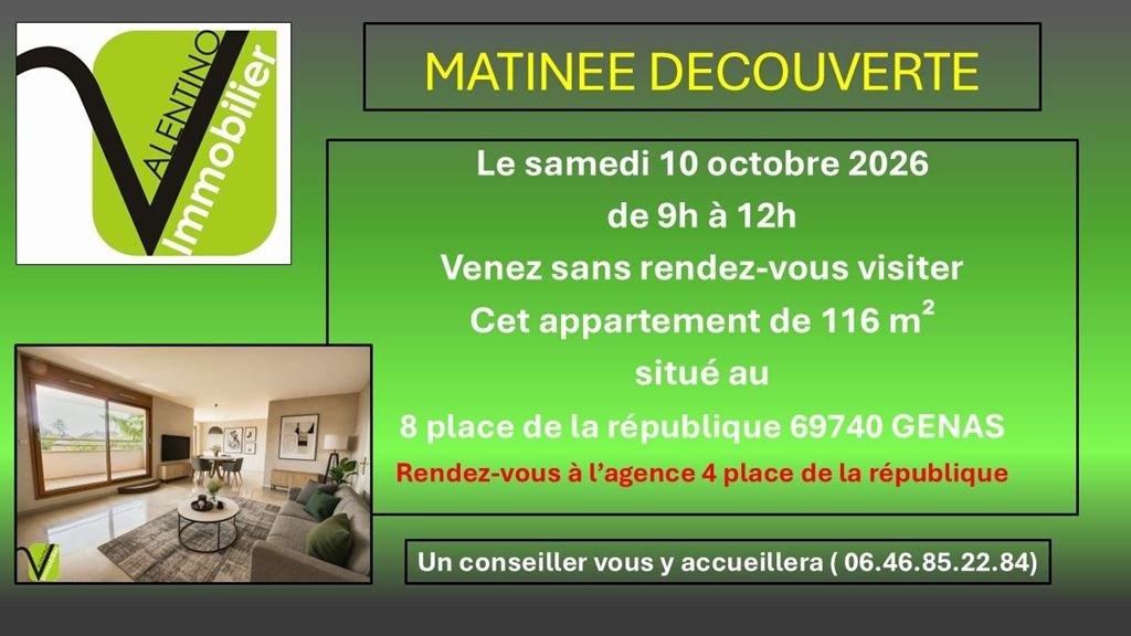 Appartement T4 GENAS 499000€ Valentino Immobilier